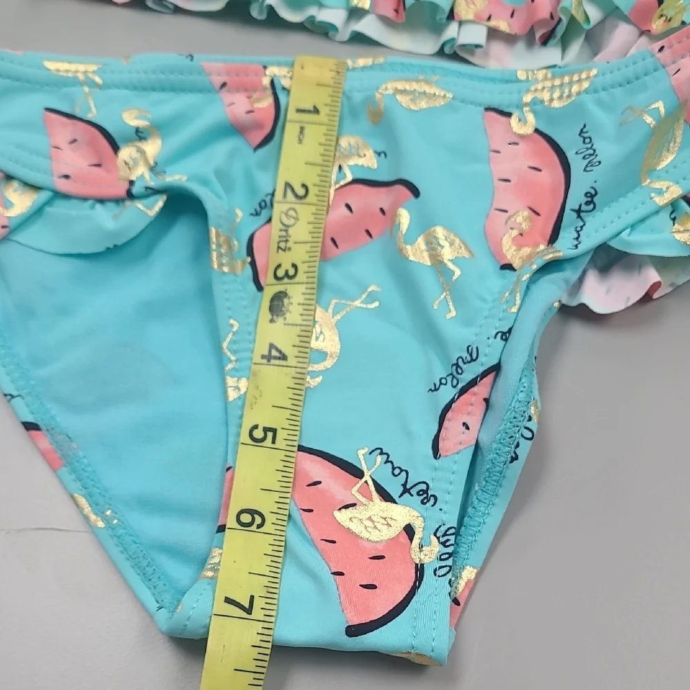Envya Girls Swim Set - Blue Watermelon Print Size 6 NWT